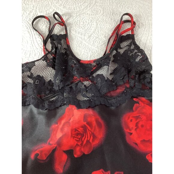 Womens Holiday Editions*Camisole Nightie Nighty*M*Red Roses*Valentines*Sissy*EUC - Picture 2 of 3